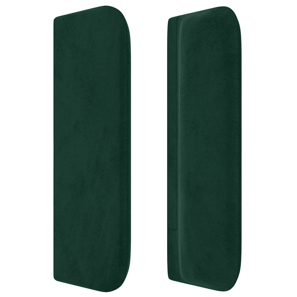 Testiera ad Orecchio Verde Scuro 203x16x78/88 cm in Velluto 3119075