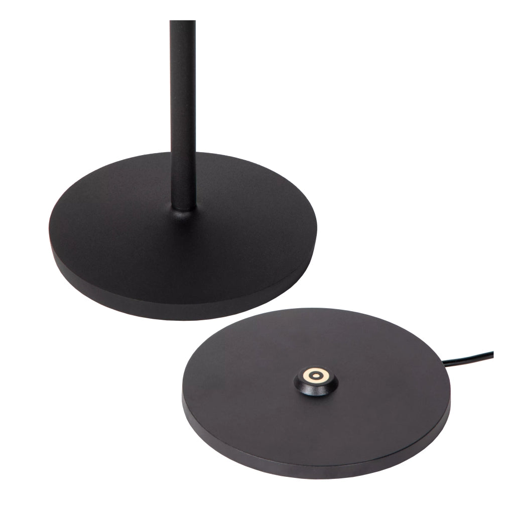 Lampada da tavolo esterna ricaricabile LED 2W IP54 nera Lucide