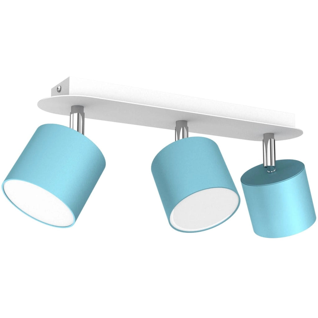 Plafoniera Dixie 3 faretti GX53 3x20W blu Milagro metallo