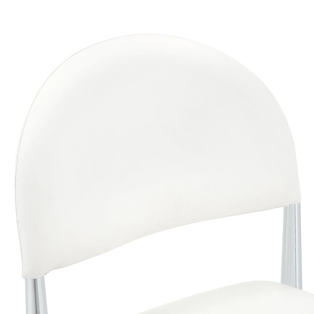 SEDIA da pranzo imbottita Set da 2 pezzi 80 cm PU Bianco