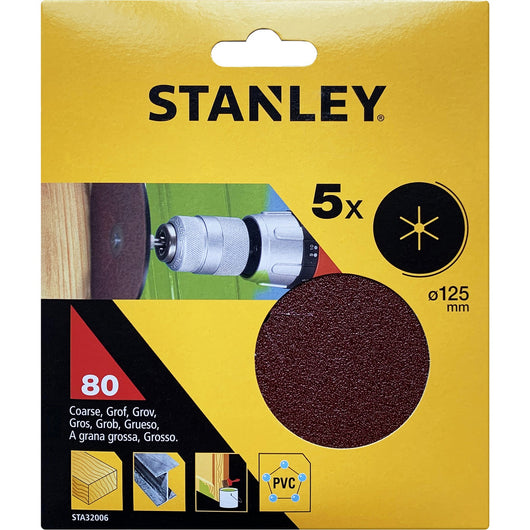 piranha/stanley x32006 5 dischi diametro 125 gr.80 cod:ferx.38941