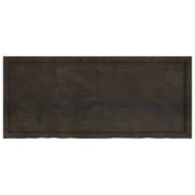 Mensola | Ripiano | Scaffale Marrone Scuro 140x60x(2-6) cm Massello Rovere Trattato