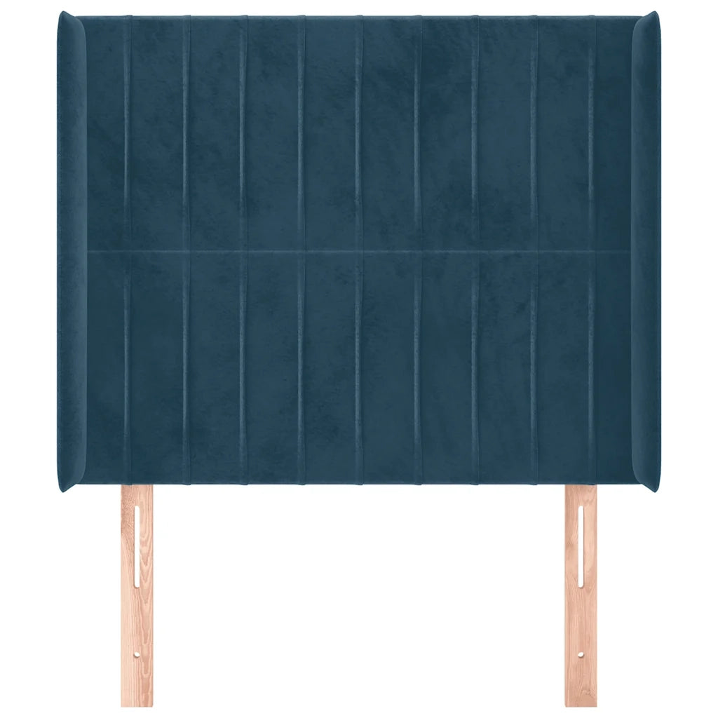 Testiera ad Orecchio Blu Scuro 83x16x118/128 cm in Vellutocod mxl 97747