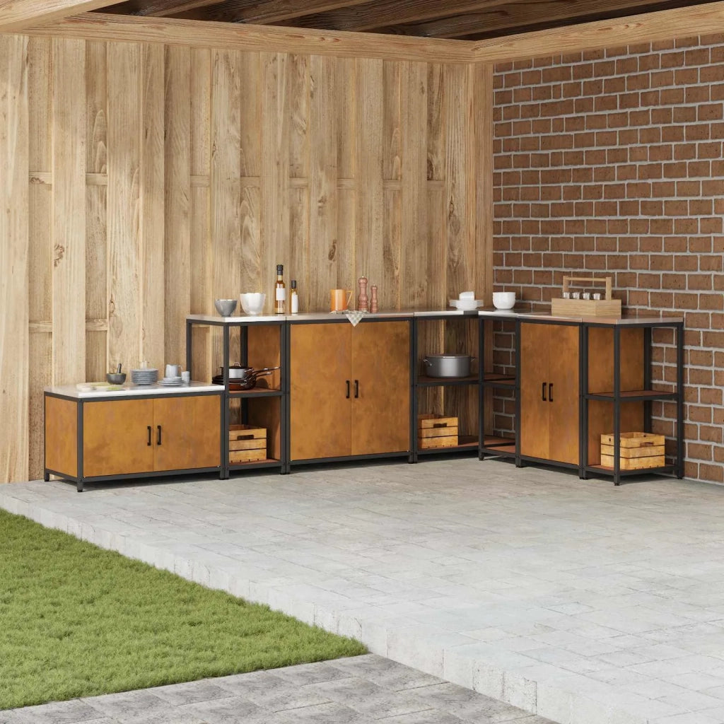 Stoccaggio in cucina Ruggine 40 x 50 x 92 cm Acciaio 874974