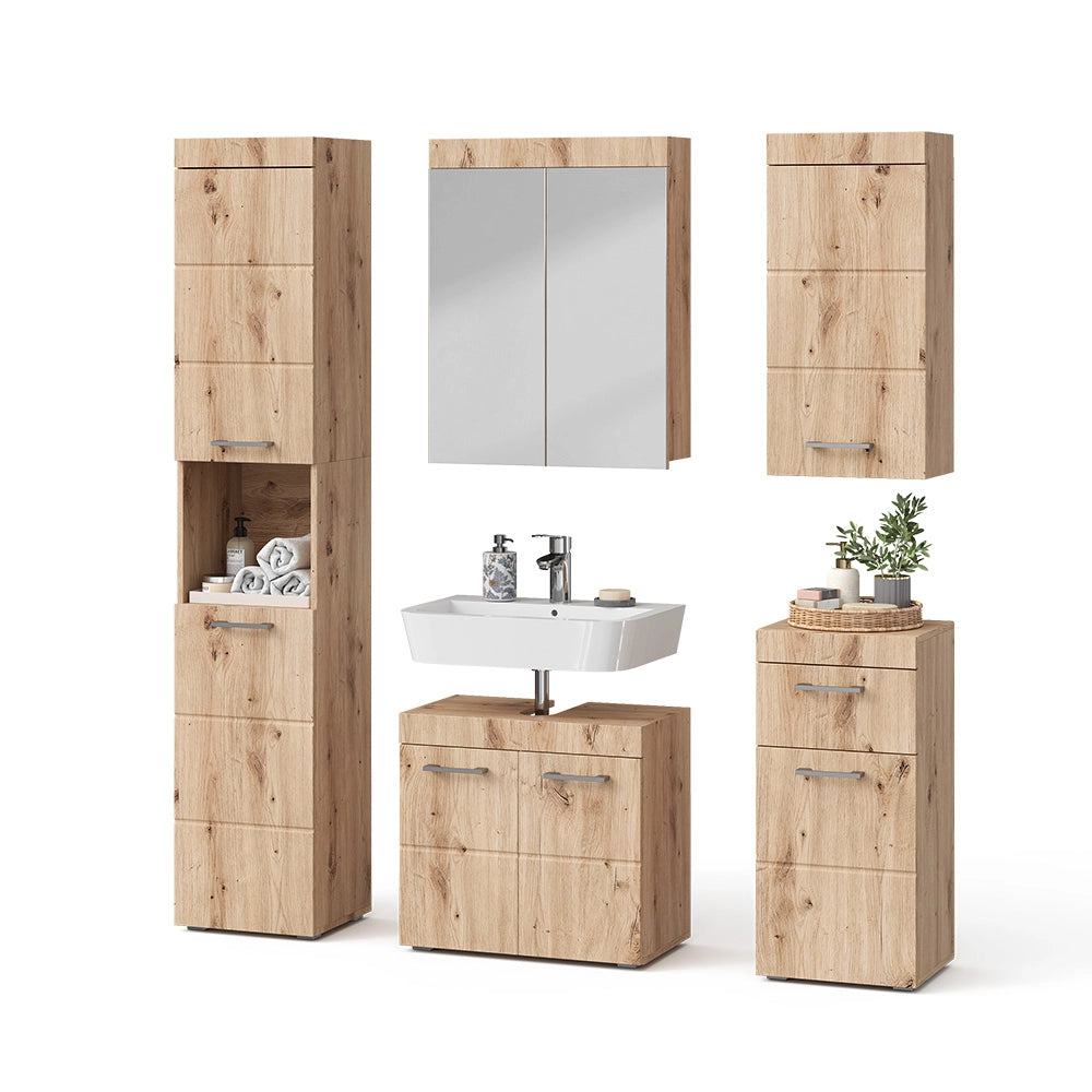 Set mobili bagno Luna Quercia Wotan 5 parti Vicco