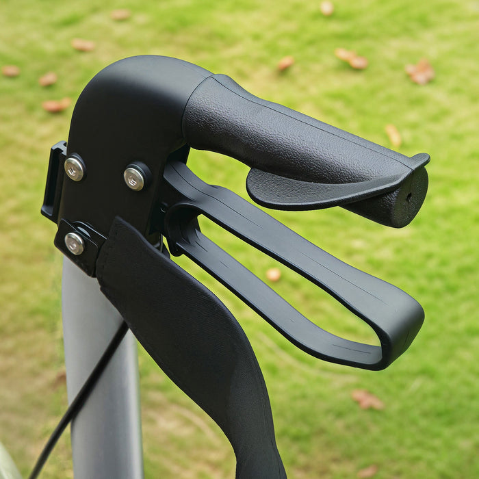 Deambulatore per Anziani e Disabili 59x104x88-101 cm Pieghevole con Poggiapiedi Giallo e Verde