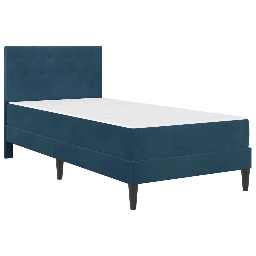 Struttura letto con materasso Blu 90 x 200 cm Velluto 3415029