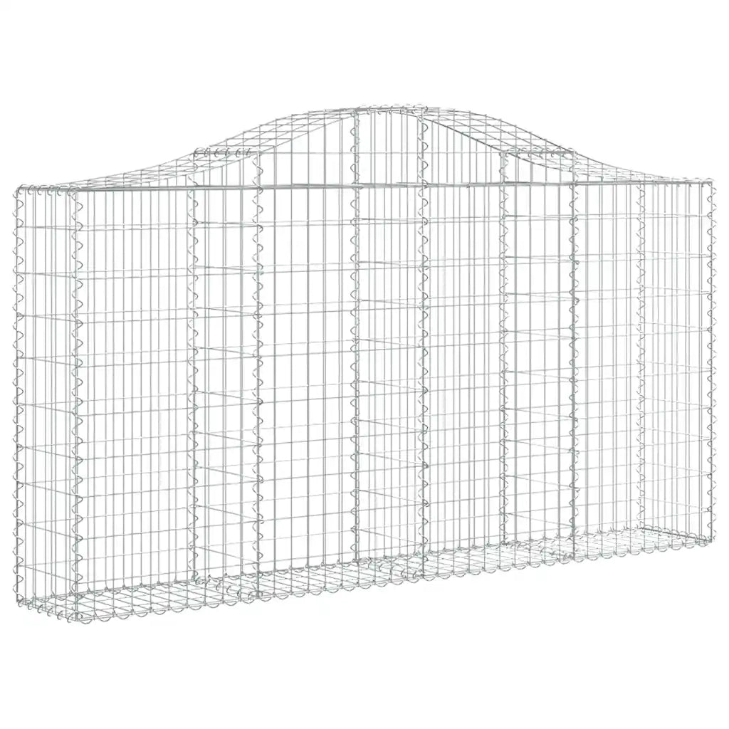 Cesti Gabbioni ad Arco 18 pz 200x30x100/120 cm Ferro Zincatocod mxl 99939