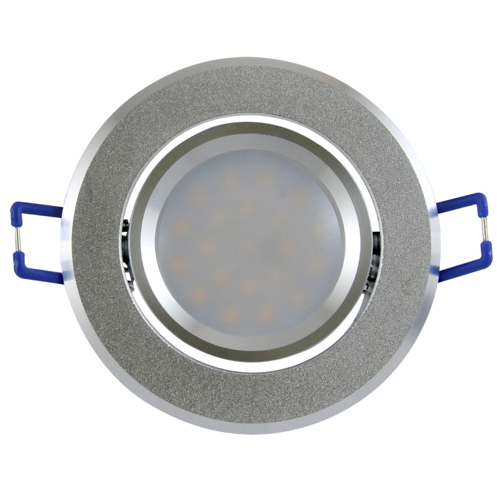 Faretto LED incasso rotondo argento GU10 3,5W 3000K Polux