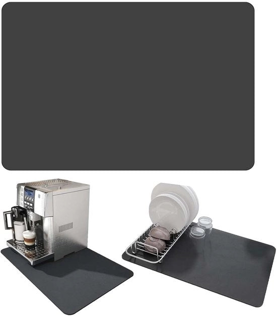 Matte da parete - Microfibra di alta qualità - Grigio scuro - Per cucina e bagno