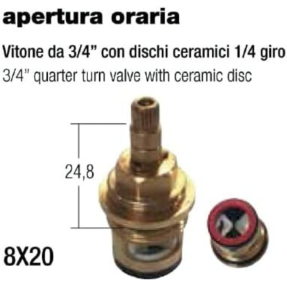 Vitone 3/4  ceramico 90 h.25,5 p aini 53cc5813/4s25