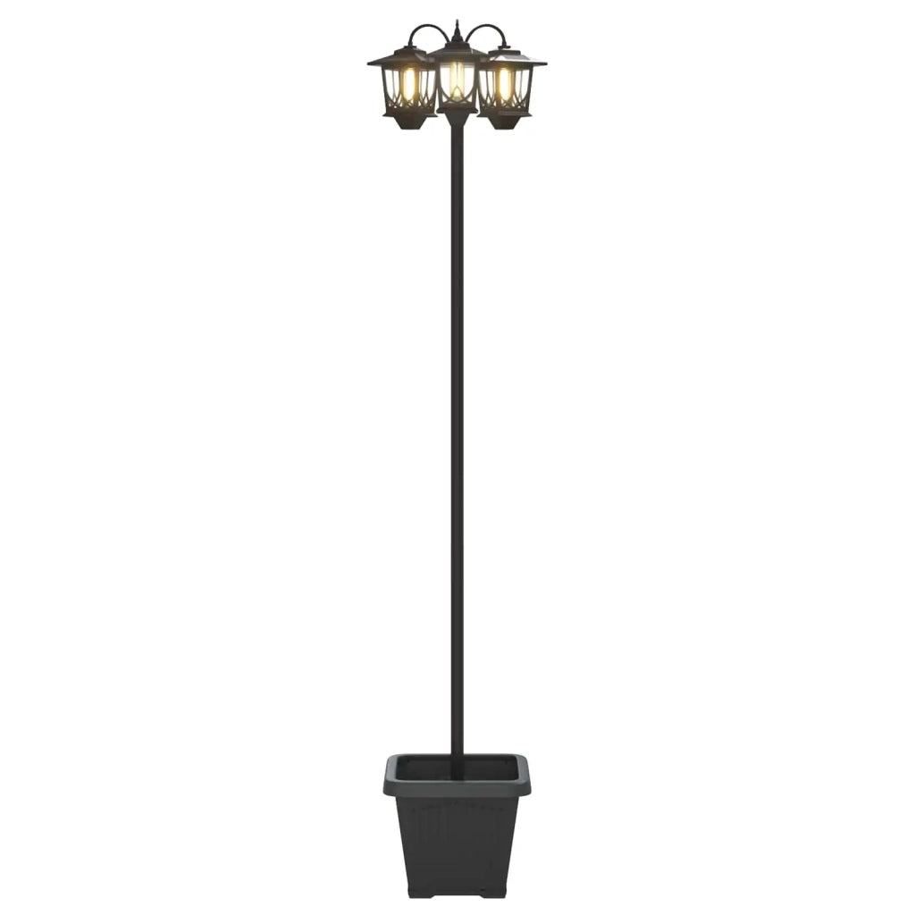 Lampione a 3 teste Nero 32 x 32 x 188 cm Alluminio e ABS 42042696