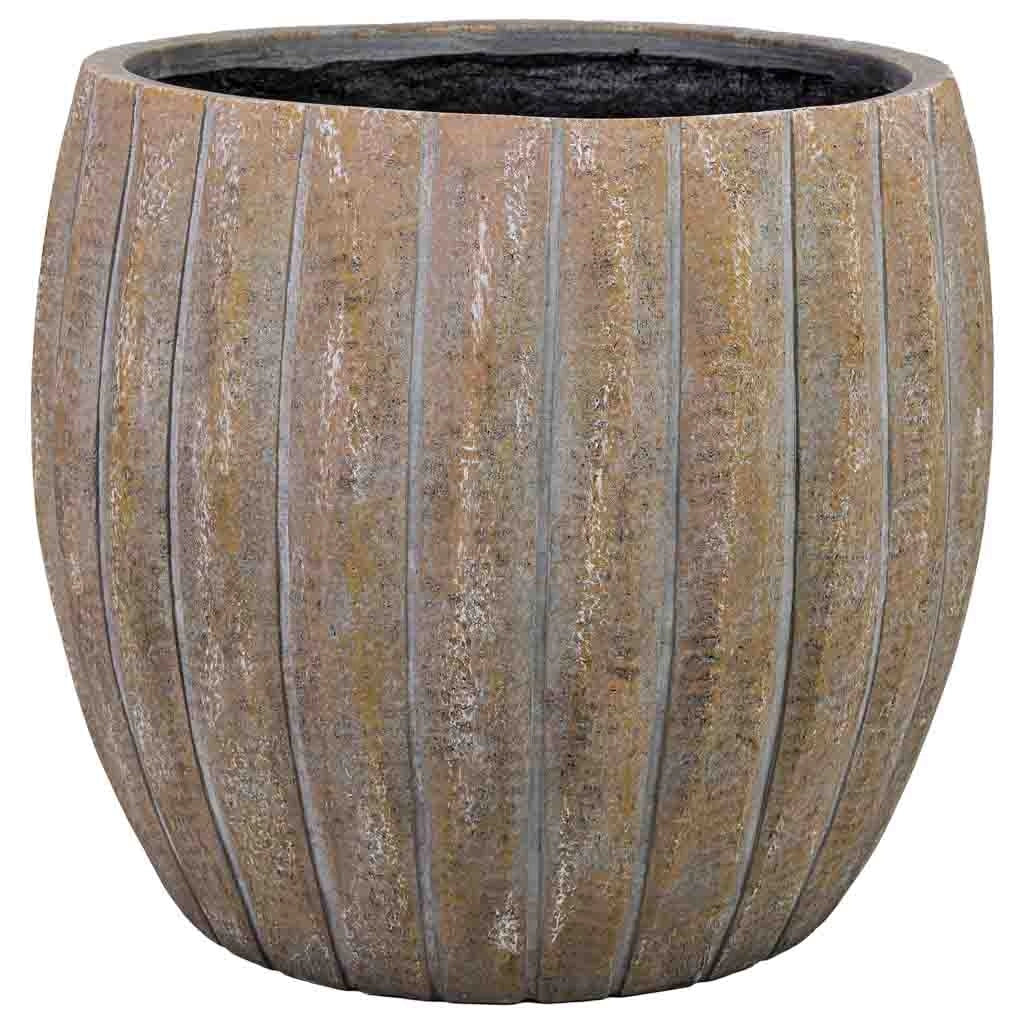Vaso in fibra di vetro marrone 53x53x48,5 cm