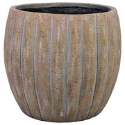 Vaso in fibra di vetro marrone 53x53x48,5 cm