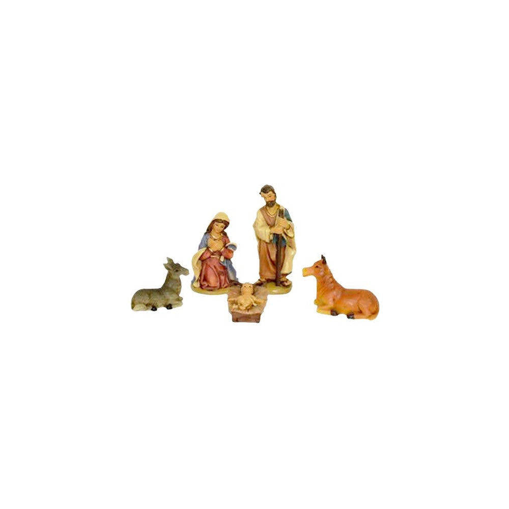 Trade Shop - Set Nativita' Per Presepe Napoletano Natale Statuine Presepi In Plastica 5cm -