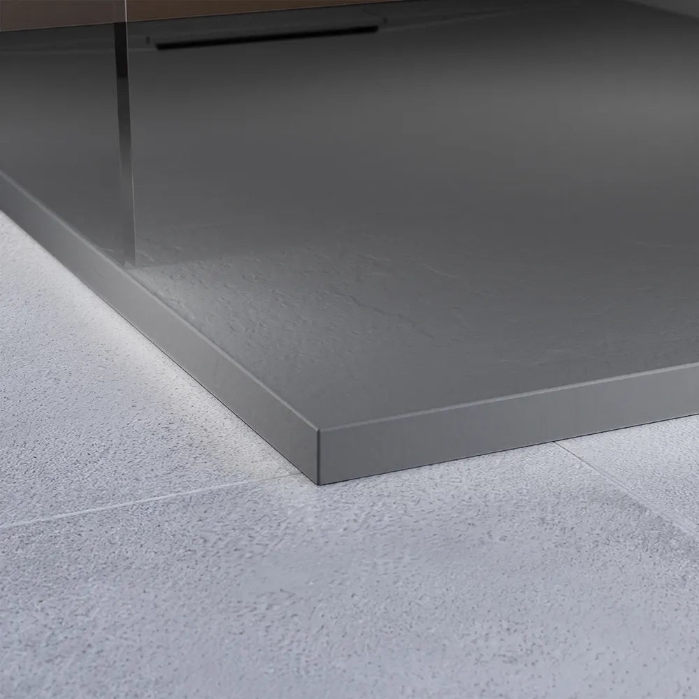 Piatto doccia 70x90 cm in marmoresina grigio effetto pietra | Paros