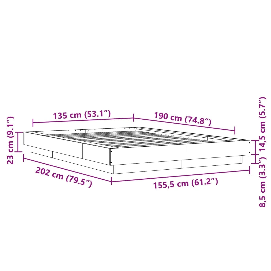 Giroletto Grigio Cemento 135x190 cm in Legno Multistrato