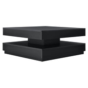 Tavolino con piano girevole pannello in fibra di legno 76 x 76 cm nero 03_0004129