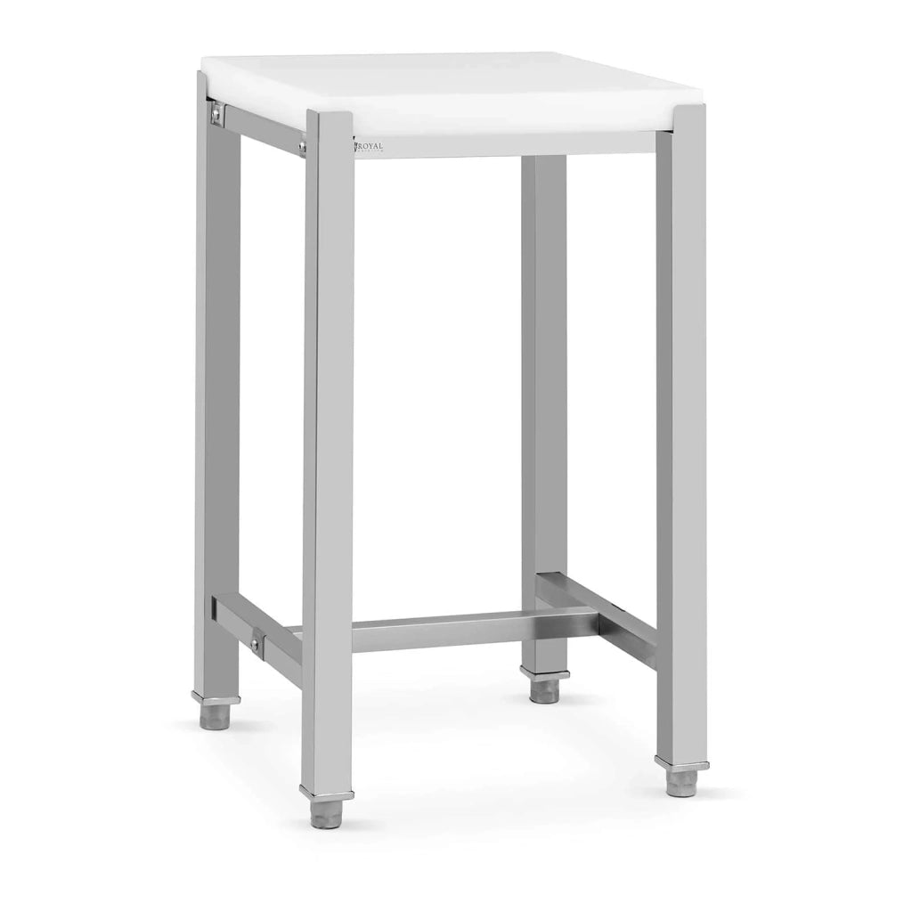 Ceppo da macellaio 40 x 50 cm altezza di lavoro 86,5 cm acciaio inox / plastica (polietilene) 14_0004511