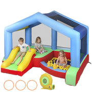 Castello Gonfiabile per Bambini con Gonfiatore ¨C Xylo ¨C Scivolo e Piscina Palline