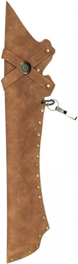 Quiver per Arco - Supporto per Pile in PU - Quiver per Arco a Sella - Supporto per Cintura con Tasca con Cinturino per Arco per Caccia Campo e Pratica