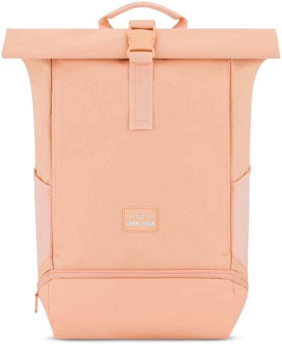 Borsa da Spalla Universale per Uomo e Donna in Orange - Allen Medium - Rolltop con Tasca per Laptop per Università, Bicicletta, Lavoro - 15L - Sostenibile - Impermeabile