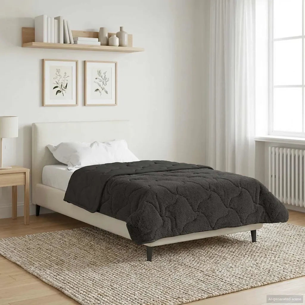 Duvet Invernale Trapuntato Antracite 155 x 200 cm