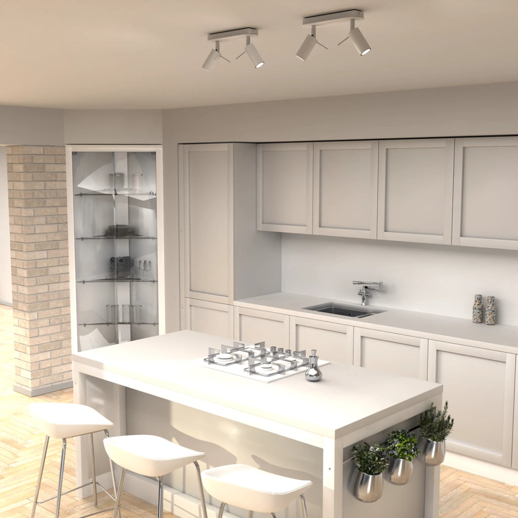 Plafoniera spot Preston Milagro bianco/cromo 2xGU10 40W