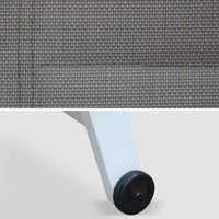 Lettino prendisole in allumino e textilene trapuntato, bianco