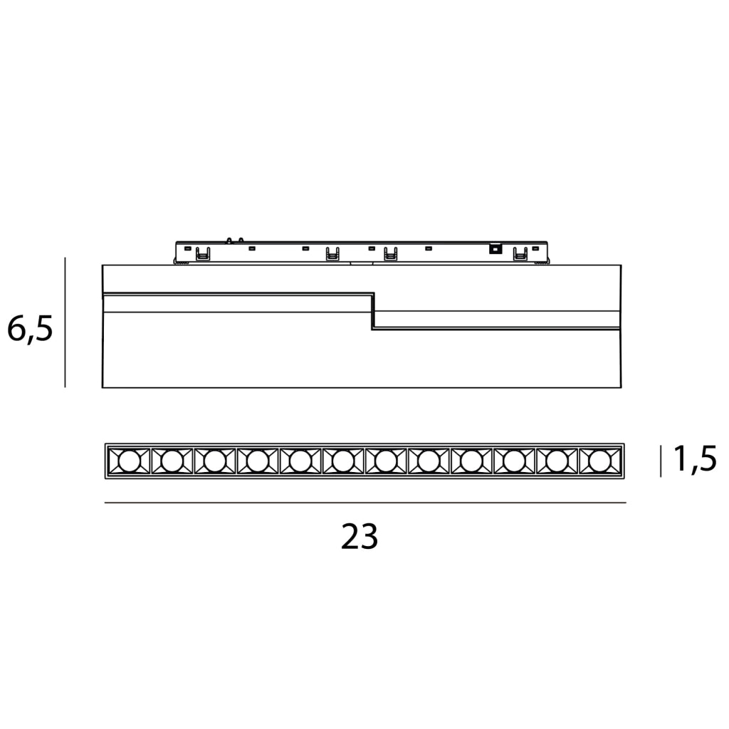 Lampada lineare a binario 1F nera 18W 2700-5000K Zigbee Maxlight