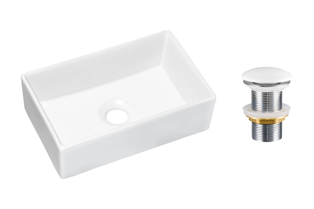 Set lavabo con tappo click-clack Lavabi da appoggio 35 x 1401 x 22 cm