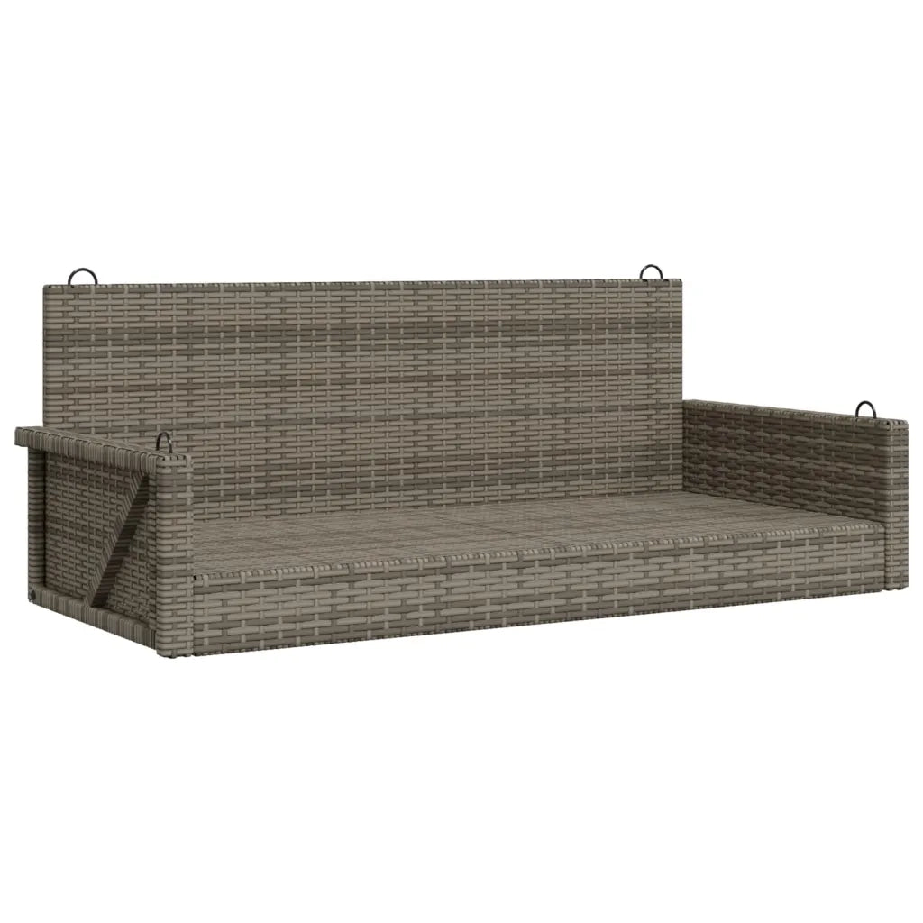 Panchina Dondolo Grigia 119x56x48 cm in Polyrattan 365627