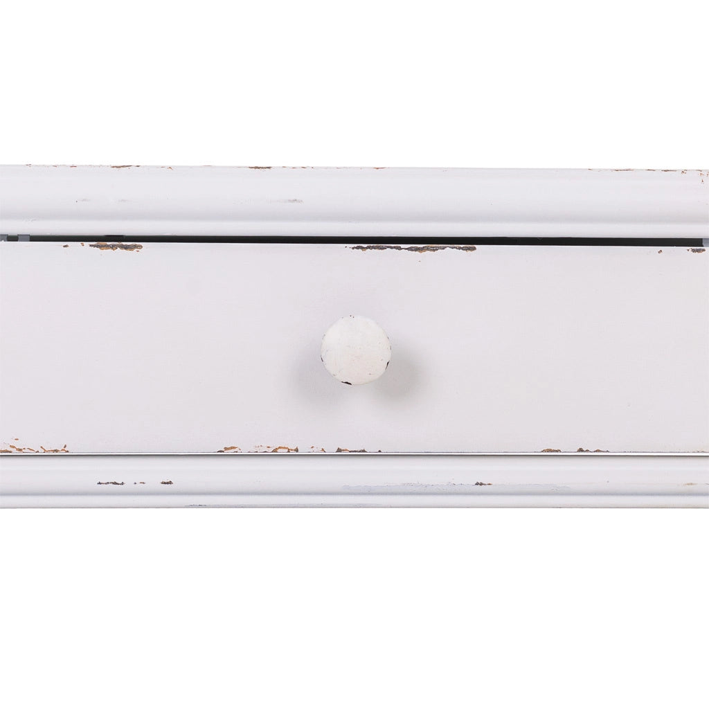 Tavolino in metallo bianco 120x60x53h