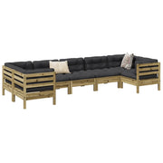 Set Divani da Giardino 7pz con Cuscini Legno Impregnato di Pino 3299624