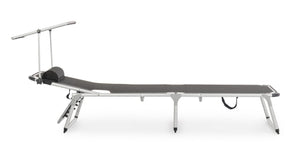 Set 4 Lettini Prendisole da Giardino con Tettuccio 58x193x76 cm in Alluminio Cayo Antracite