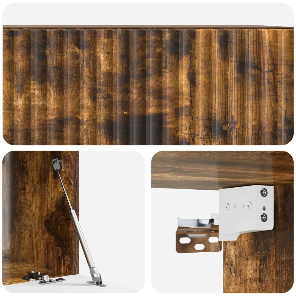 Mobile Porta TV da Muro Rovere Fumo 59,5 x 41 x 30 cm