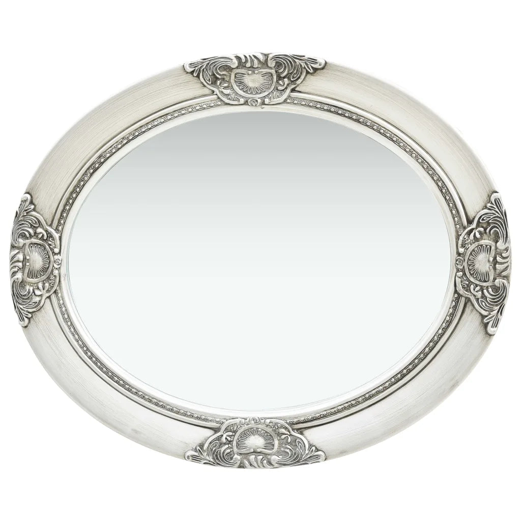 Specchio da Parete Stile Barocco-Specchio a Muro-Specchio Decorativo 50x60 cm Argento 969170