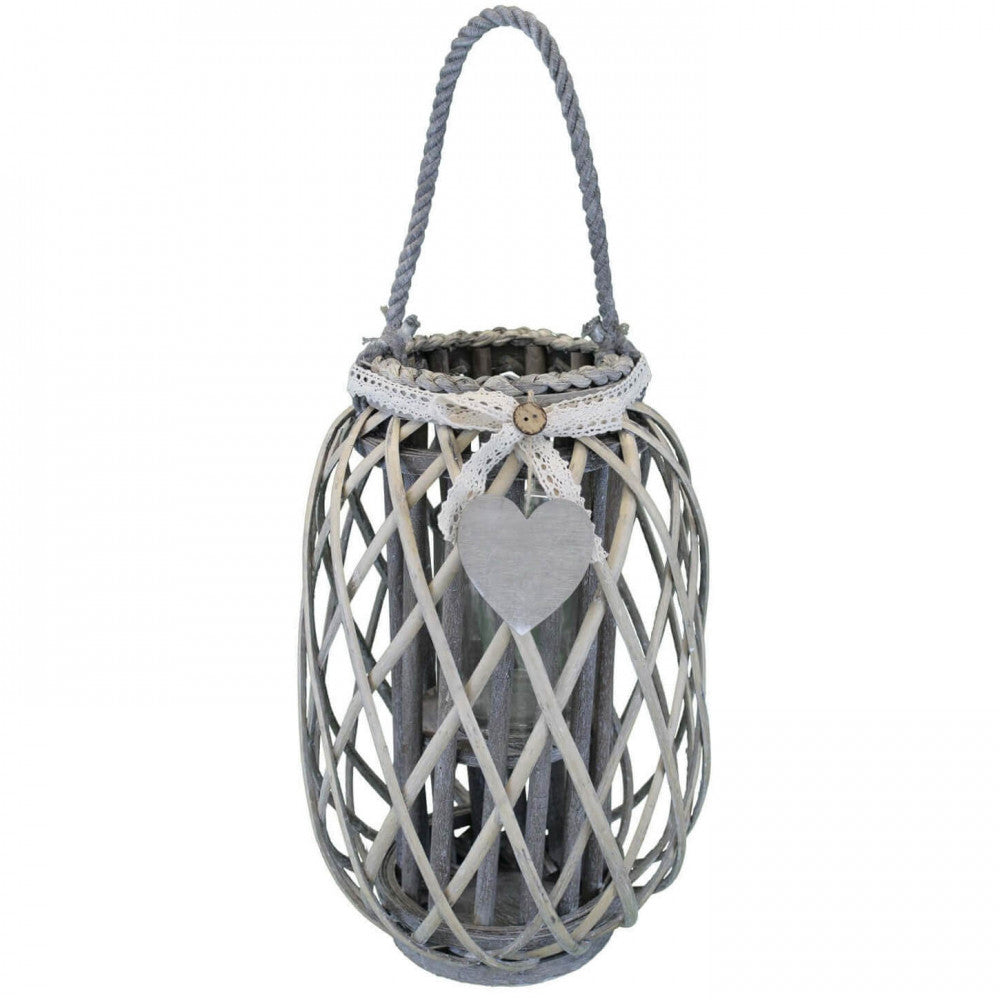 Lanterna Lison   in Vimini Grigio