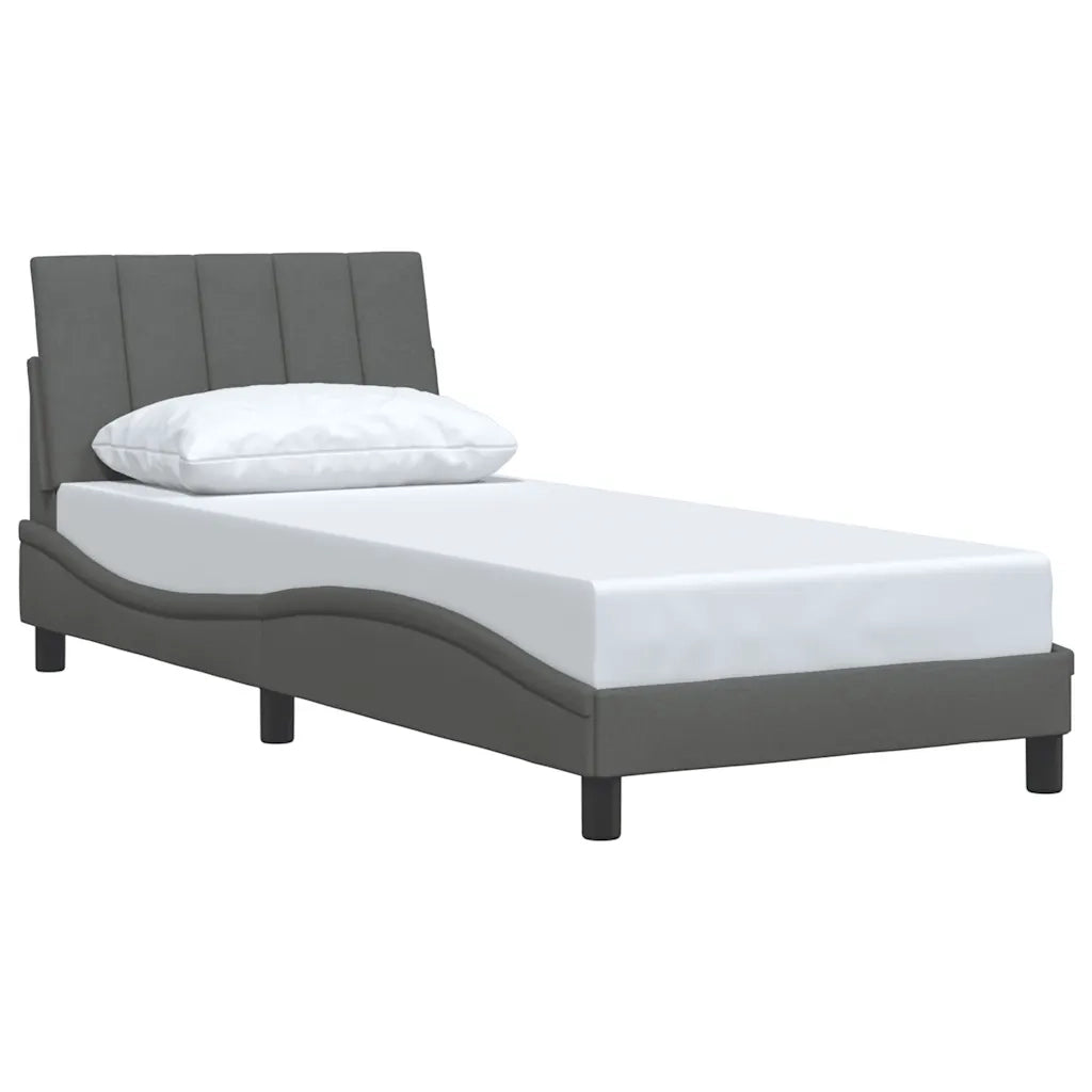Giroletto senza Materasso Hanko Grigio Scuro 90x200 cm Tessuto 3310364