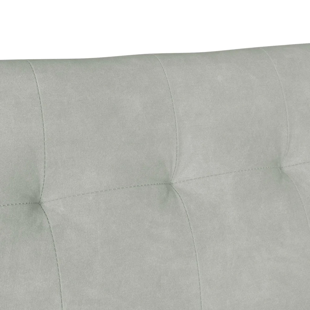Panca Chesterfield Grigio chiaro 112 x 65,5 x 75 cm Velluto 42019286
