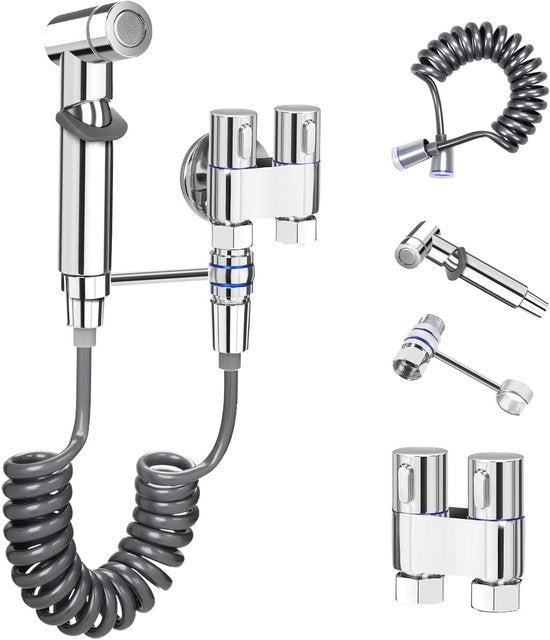 Bidet a mano per il bagno - tubo 1,5 m - cromato