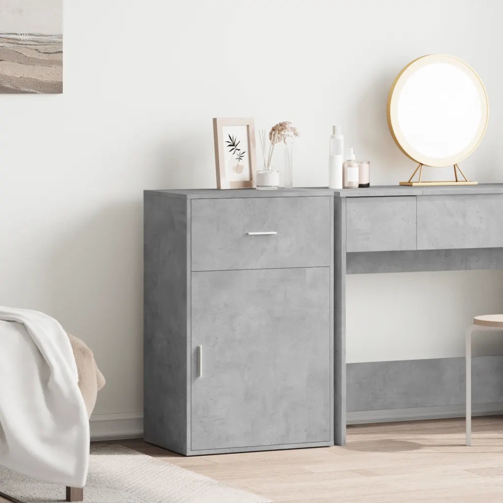 Armadietto Grigio Cemento 56,5x39x90 cm in Legno Multistrato 840712
