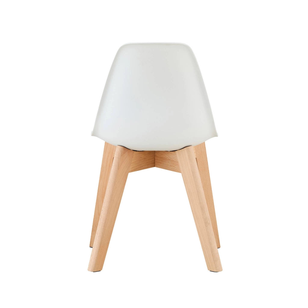 Sedia scandinava per bambini in legno di faggio, bianco