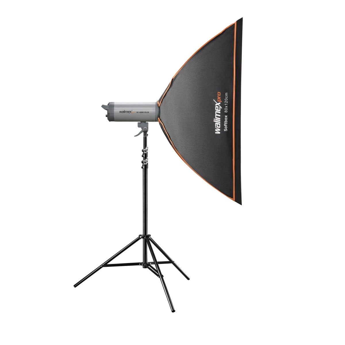 Orange Line Softbox 80x120cm, girevole a 360°, Sagomatore di luce per foto e video, incluso diffusore ideale per studio fotografico
