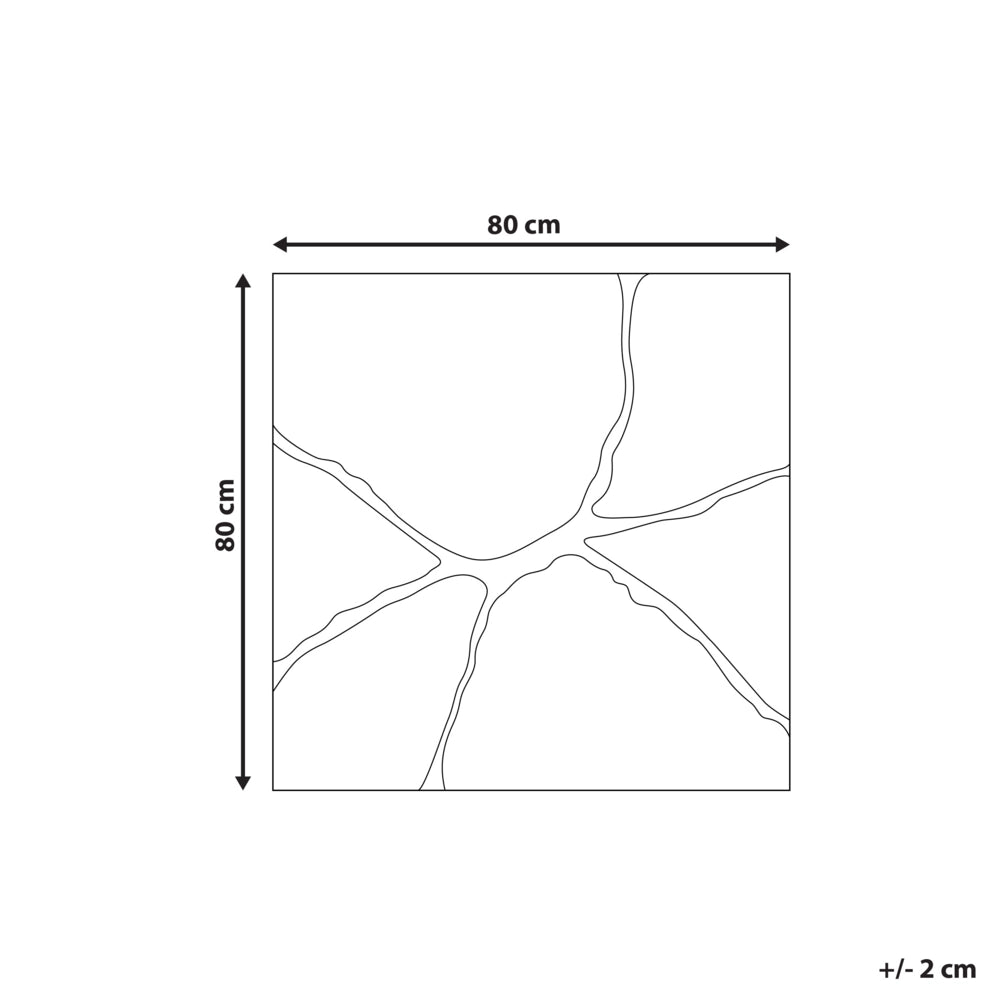 Specchio da parete Oro 80 x 80 cm Quadrato Specchio decorativo da parete Stile moderno Appeso Decor