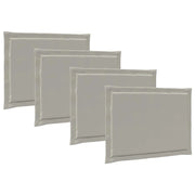 Cuscini per Seduta 4 pz | Cuscini per sedie Grigio Chiaro 47 x 36 x 2 cm