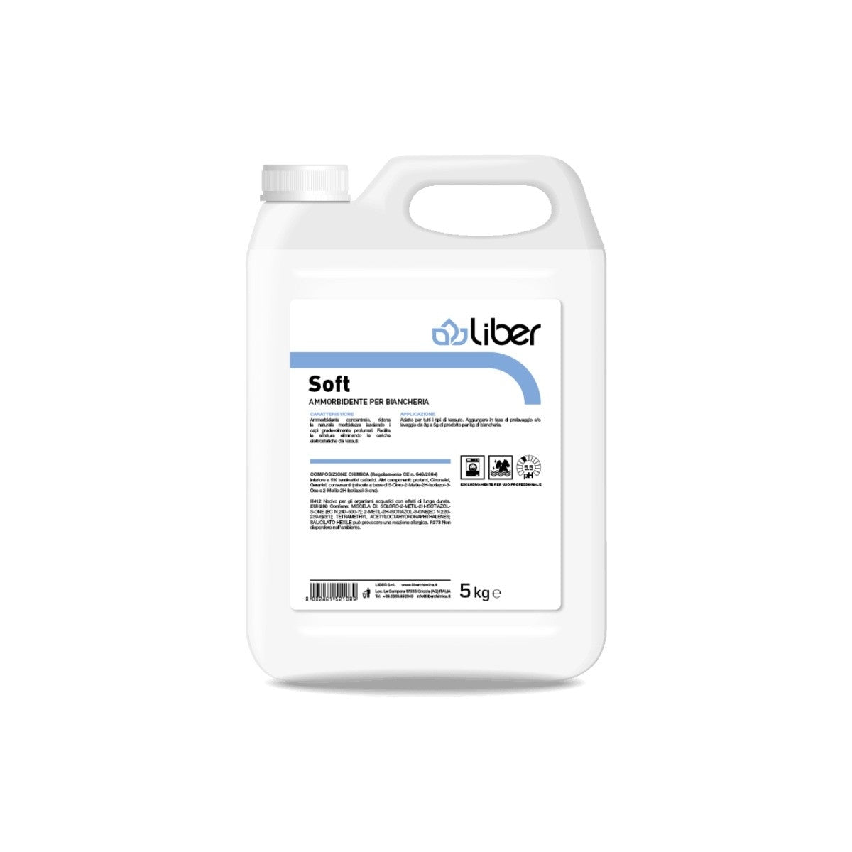 Soft 5 Kg, Ammorbidente Concentrato Profumato Azione Antistatica | Liber