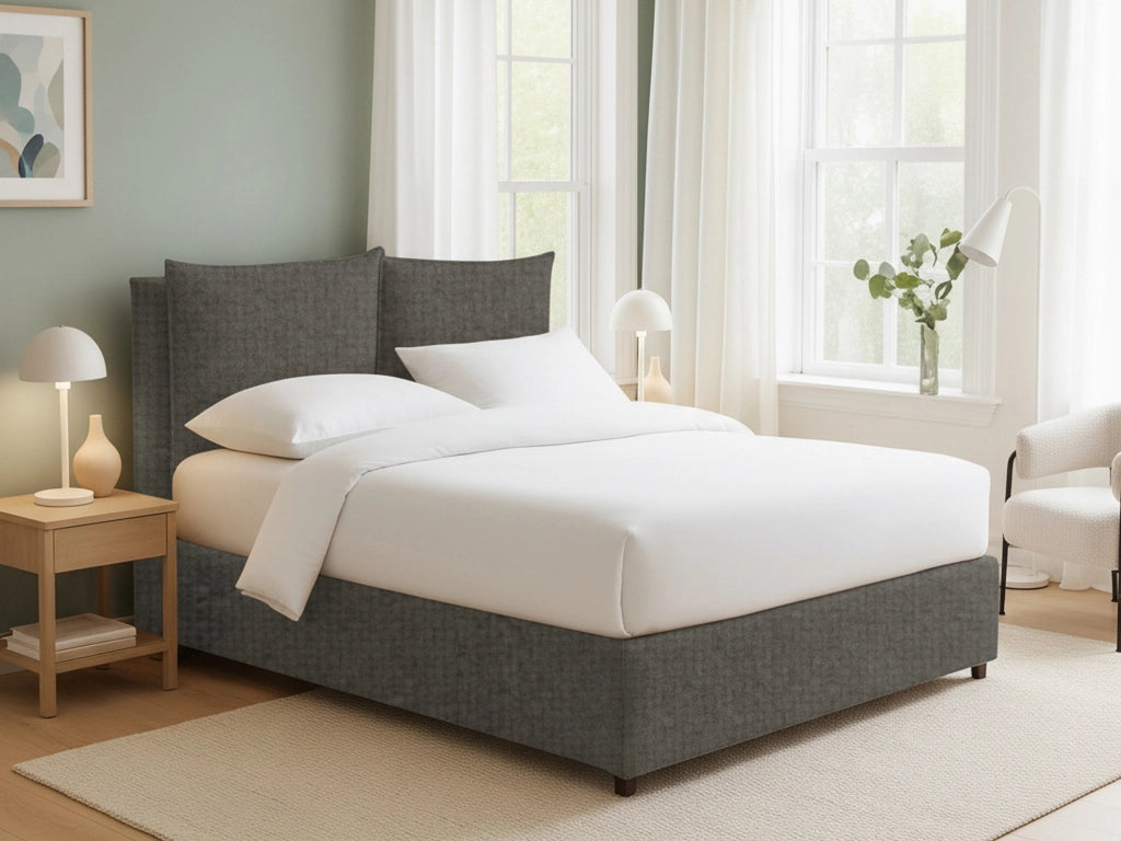 Penrith, Letto Singolo Sfoderabile Made in Italy, Grigio Tortora