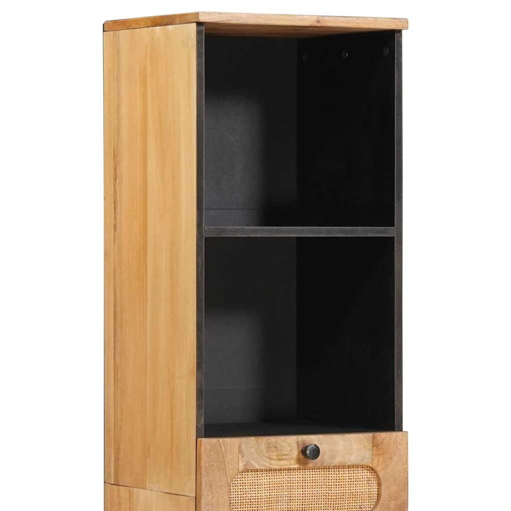 Mobiletto da bagno moderno con ripiano portaoggetti 38 x 33 x 160 cm in legno di mango marrone 02_0057796