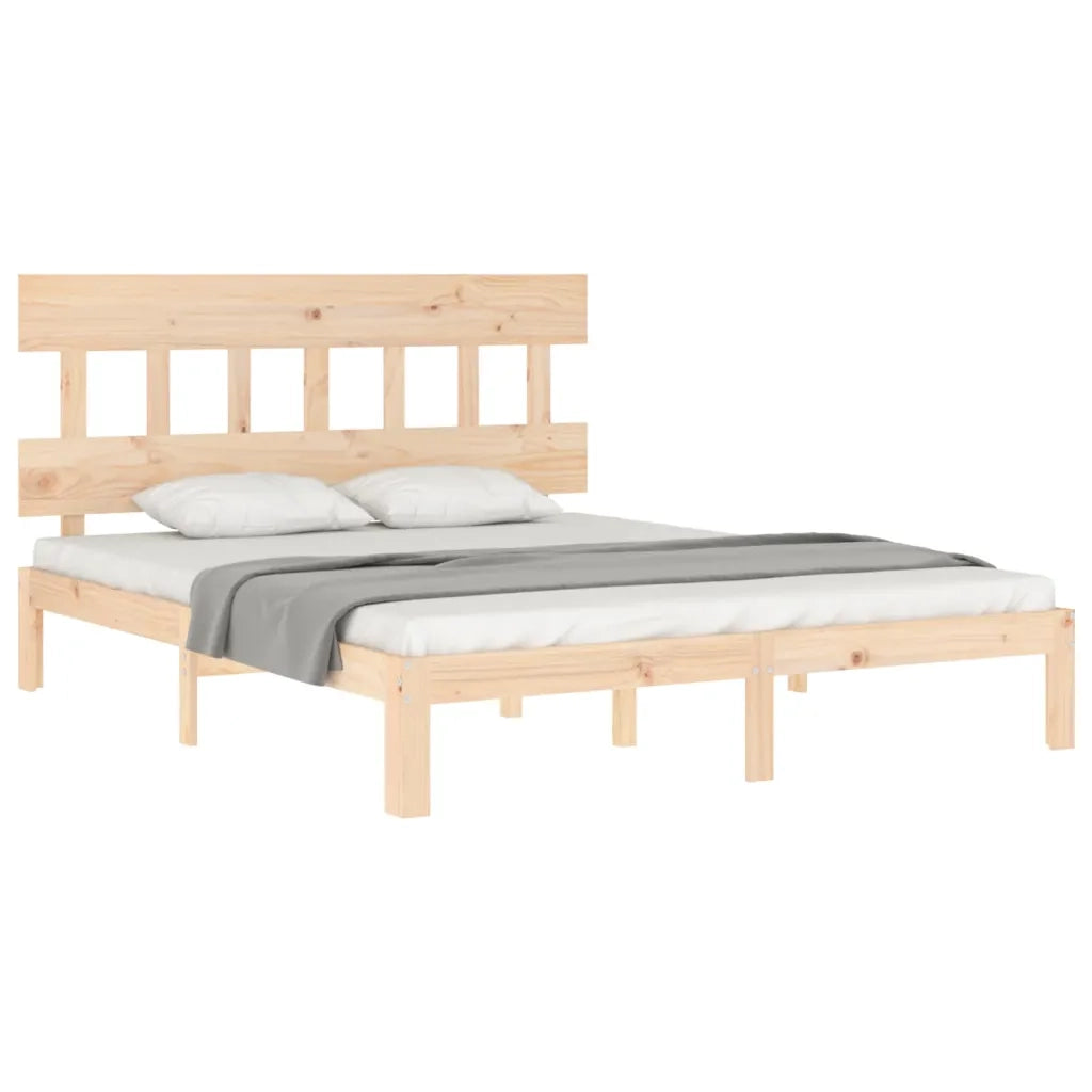Giroletto con Testiera King Size in Legno Massello 3193601